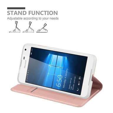 Nokia Lumia 650 lommebokdeksel etui (rosa)