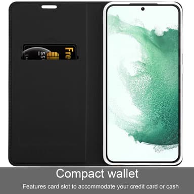 Samsung Galaxy S22 PLUS lommebokdeksel etui (svart)