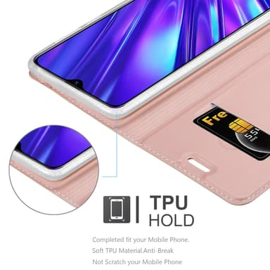 Realme 5 / 5i / 6i / C3 lommebokdeksel etui (rosa)