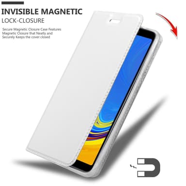 Samsung Galaxy A7 2018 lommebokdeksel etui (sølv)