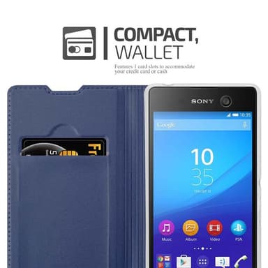 Sony Xperia M5 lommebokdeksel etui (blå)