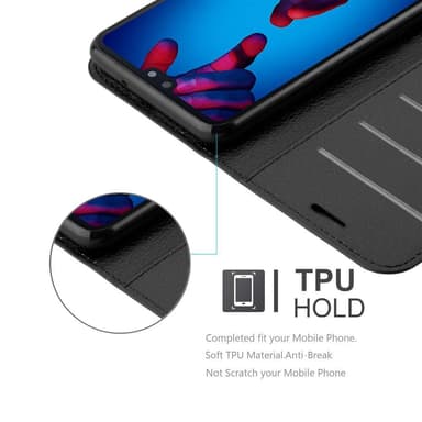 Huawei P20 Deksel Etui Case (svart)