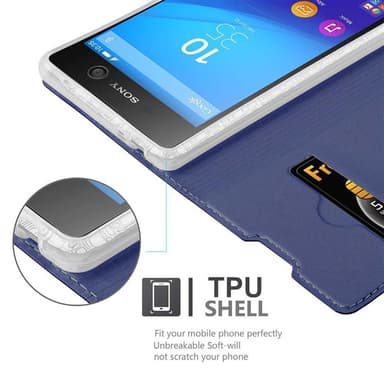 Sony Xperia M5 lommebokdeksel etui (blå)