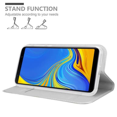 Samsung Galaxy A7 2018 lommebokdeksel etui (sølv)