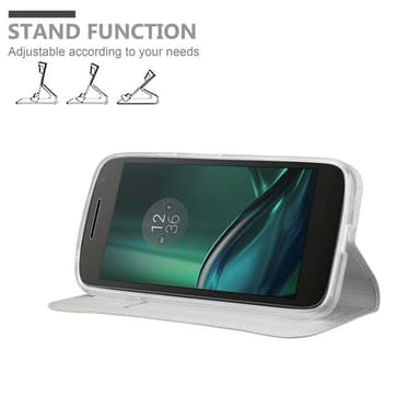 Motorola MOTO G4 PLAY lommebokdeksel etui (sølv)