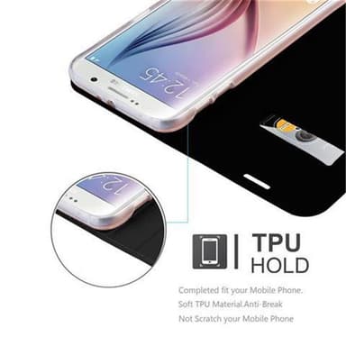 Samsung Galaxy S6 lommebokdeksel etui (svart)