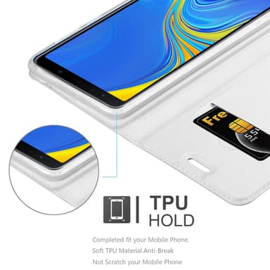 Samsung Galaxy A7 2018 lommebokdeksel etui (sølv)