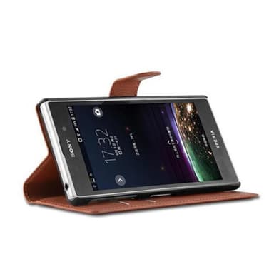 Sony Xperia Z1 Deksel Etui Case (brun)