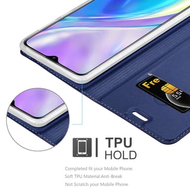 Realme X2 / XT / Oppo K5 lommebokdeksel etui (blå)