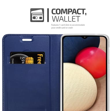 Samsung Galaxy A02s lommebokdeksel etui (blå)