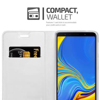 Samsung Galaxy A7 2018 lommebokdeksel etui (sølv)