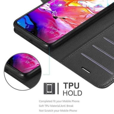 Samsung Galaxy A70 / A70s Deksel Etui Case (svart)