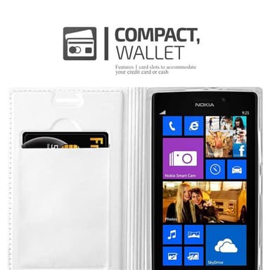 Nokia Lumia 925 lommebokdeksel etui (sølv)