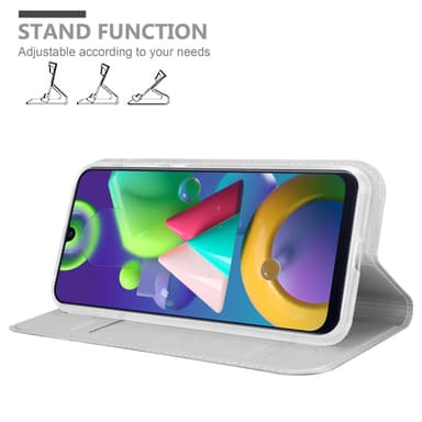 Samsung Galaxy M31 lommebokdeksel etui (sølv)