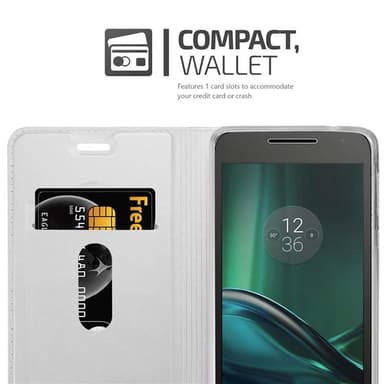 Motorola MOTO G4 PLAY lommebokdeksel etui (sølv)