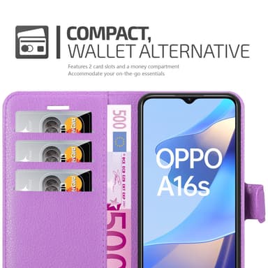 Oppo A16s / A54s Deksel Etui Case (lilla)