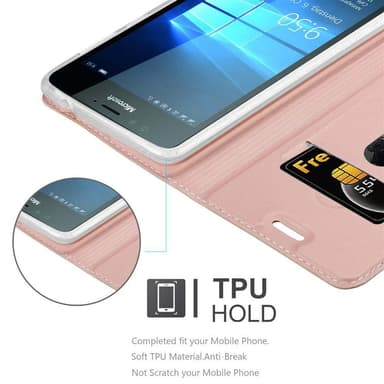 Nokia Lumia 950 lommebokdeksel etui (rosa)
