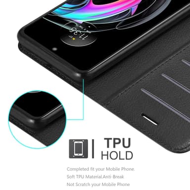 Motorola EDGE 20 LITE / FUSION Deksel Etui Case (svart)