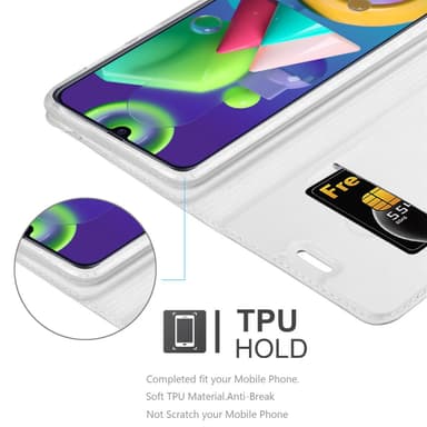 Samsung Galaxy M31 lommebokdeksel etui (sølv)