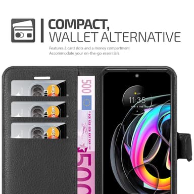 Motorola EDGE 20 LITE / FUSION Deksel Etui Case (svart)