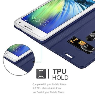 Samsung Galaxy A7 2015 lommebokdeksel etui (blå)
