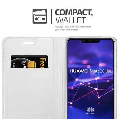 Huawei MATE 20 LITE lommebokdeksel etui (sølv)