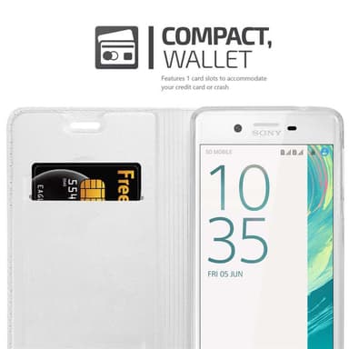 Sony Xperia X lommebokdeksel etui (sølv)