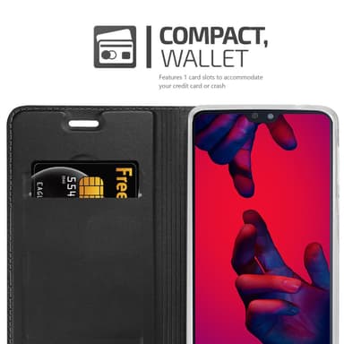 Huawei P20 PRO / P20 PLUS lommebokdeksel etui (svart)