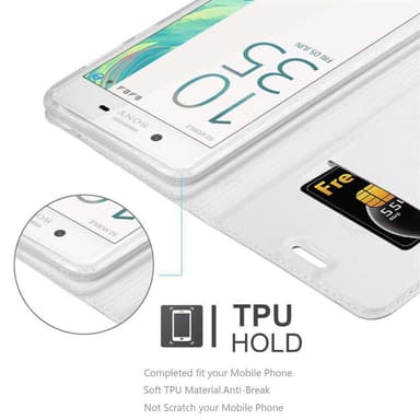 Sony Xperia X lommebokdeksel etui (sølv)