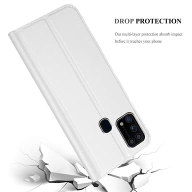Samsung Galaxy M31 lommebokdeksel etui (sølv)