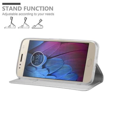 Motorola MOTO G5S PLUS lommebokdeksel etui (sølv)