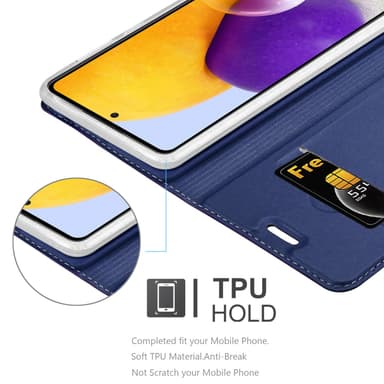 Samsung Galaxy A73 5G lommebokdeksel etui (blå)