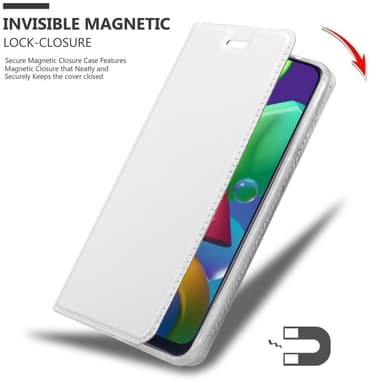 Samsung Galaxy M31 lommebokdeksel etui (sølv)