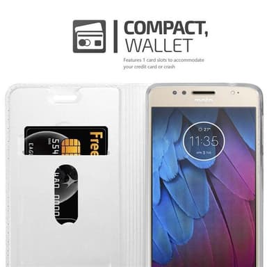 Motorola MOTO G5S PLUS lommebokdeksel etui (sølv)