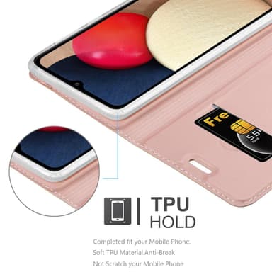 Samsung Galaxy A02s lommebokdeksel etui (rosa)