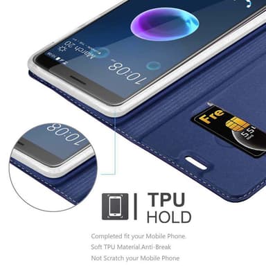 HTC Desire 12 lommebokdeksel etui (blå)