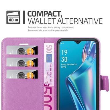 Oppo A12 Deksel Etui Case (lilla)