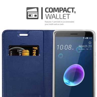 HTC Desire 12 lommebokdeksel etui (blå)