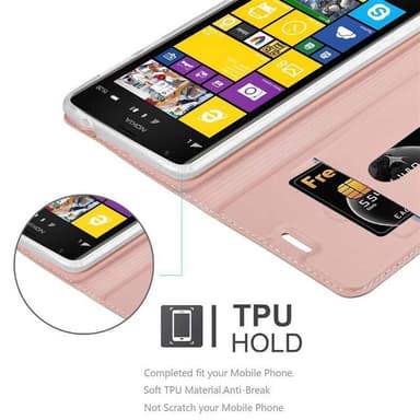 Nokia Lumia 1520 lommebokdeksel etui (rosa)