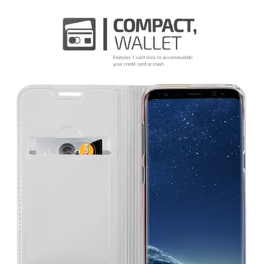 Samsung Galaxy S8 PLUS lommebokdeksel etui (sølv)