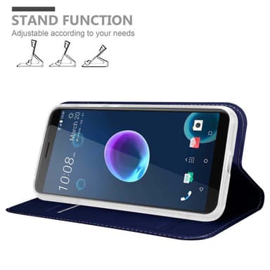 HTC Desire 12 lommebokdeksel etui (blå)