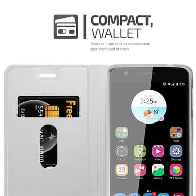 ZTE Blade V8 lommebokdeksel etui (sølv)