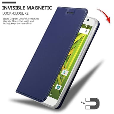 Motorola MOTO X PLAY lommebokdeksel etui (blå)