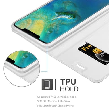 Huawei MATE 20 PRO lommebokdeksel etui (sølv)