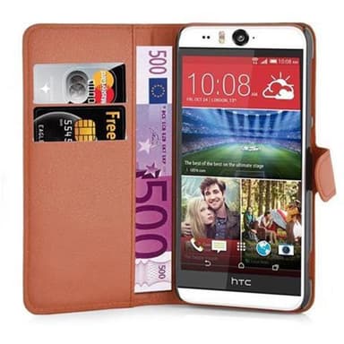 HTC Desire EYE Deksel Etui Case (brun)