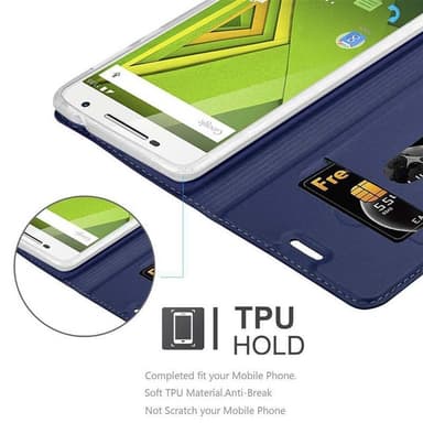 Motorola MOTO X PLAY lommebokdeksel etui (blå)