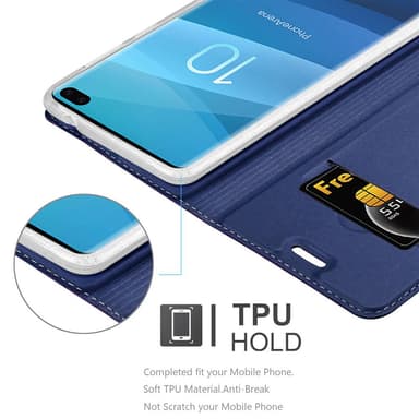 Samsung Galaxy S10 PLUS lommebokdeksel etui (blå)
