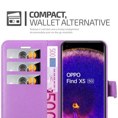 Oppo FIND X5 Deksel Etui Case (lilla)