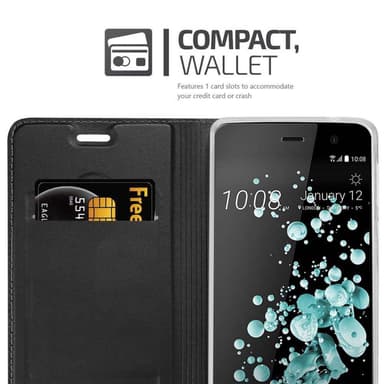 HTC U PLAY lommebokdeksel etui (svart)