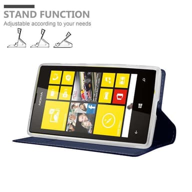 Nokia Lumia 520 / 521 lommebokdeksel etui (blå)